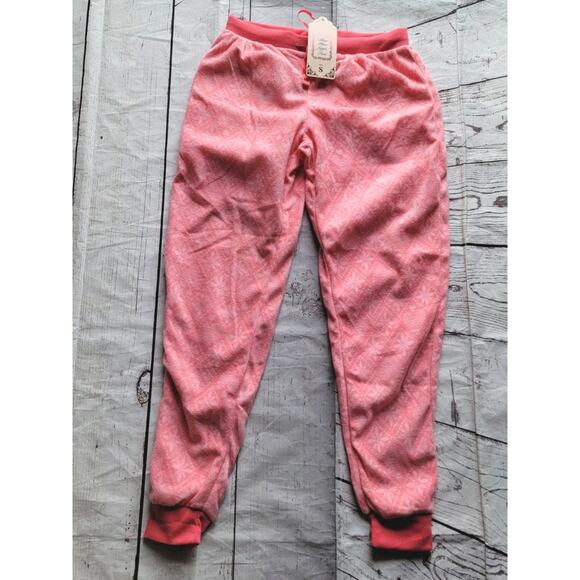 New Mayfair Women's' Size S Pink Micro Fleece Pajama Lounge Pants - Picture 1 of 8